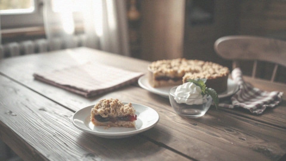 Jak podawać ciasto ze śliwkami na oleju z kruszonką?