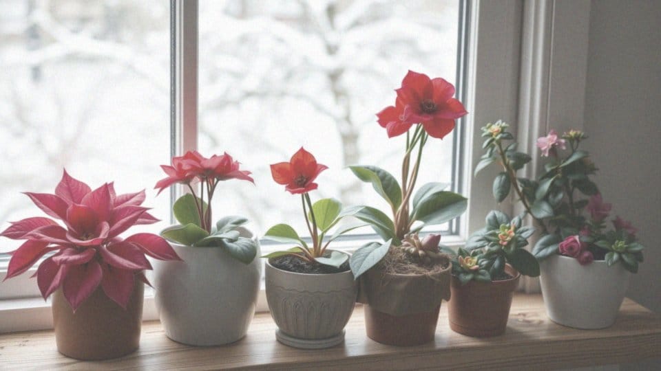 Jakie są przykłady kaktusów i innych roślin doniczkowych, które kwitną zimą?