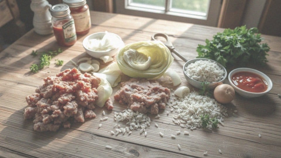 Jakie składniki są potrzebne do gołąbków z 1 kg mięsa?