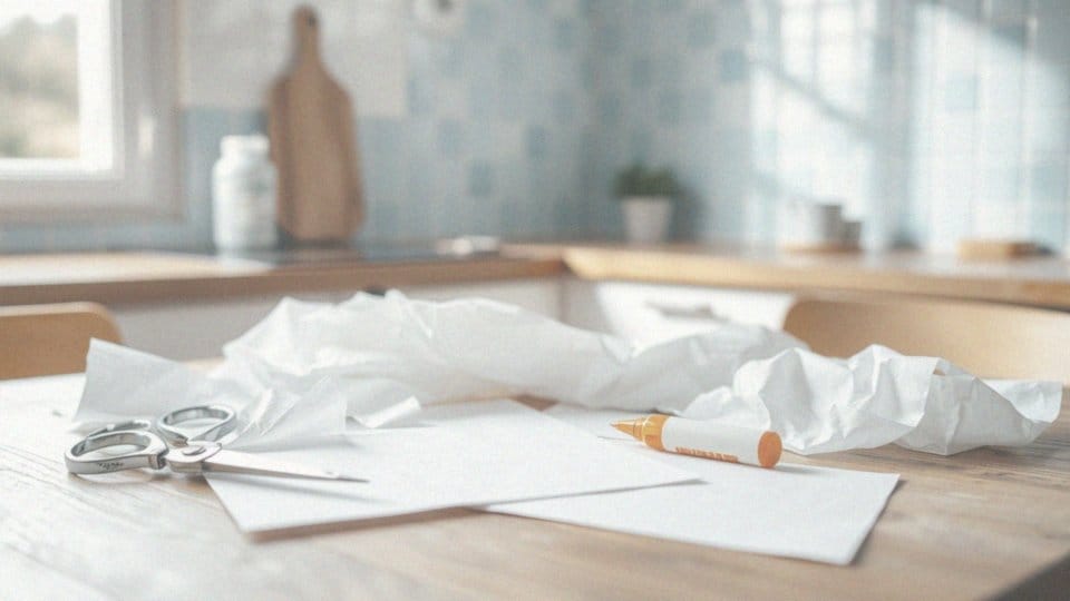 Jakie rodzaje papieru i bibuły są stosowane do wykonania czapki kucharskiej?