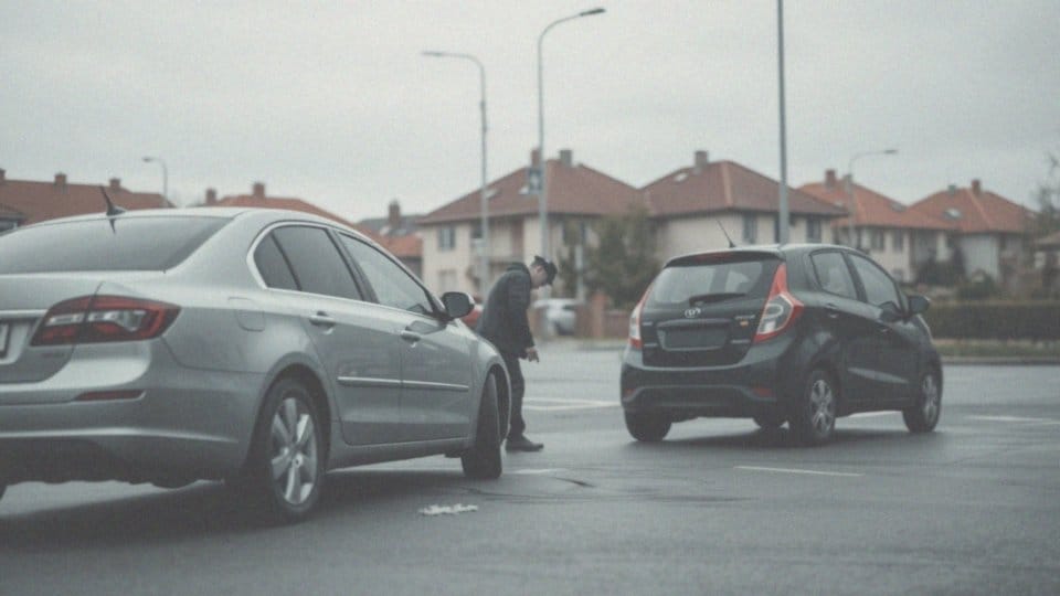 Jakie dowody są dokumentowane podczas ustalania sprawcy kolizji?